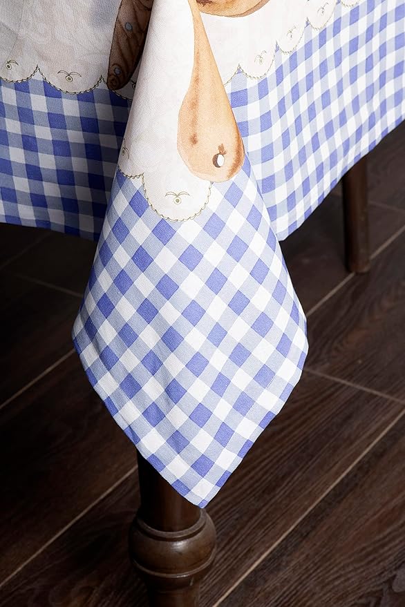 Maison d' Hermine Table Cloth Rectangle Table 100% Cotton 70 x 90 Inches Tablecloth Reusable Decorative for Dining Room Farmhouse Home Valentines Day Decorations Spring Summer - Gourmand