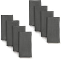 D'Moksha Homes Charcoal Grey Linen Napkins 18 x 18 Inch - 100% Pure Linen Cloth Washable Dinner Napkins Set of 8 for Spring, Easter