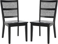 SAFAVIEH Home Collection Toril Coastal Black Dining Chair Set of 2