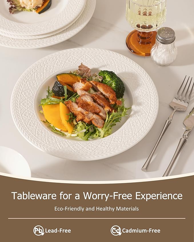 Dinnerware sets plates and bowls sets modern plates,Ceramic Dinnerware Sets,12 Pieces Porcelain Lightweight Plates,Scratch Resistant Dish Set (style - 13, 4 - Set (12pcs))