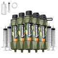 Straw Water Filter 5 Pack – Outdoor Camping & Hiking Survival Gear Kit for Family Use, Ultra-Light Personal Filter Straws for Backpacking, Travel, Bug-Out Bags and Emergency Preparedness