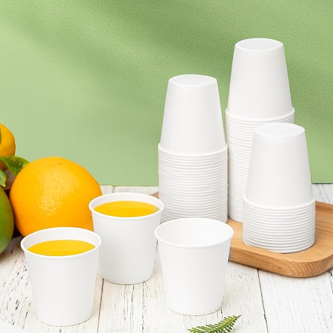 RACETOP [3000 count] 3 oz Bathroom Paper Cups, Small Paper Cups, Mouthwash Cups, Ideal for Bathroom Cup, Snacks Cups