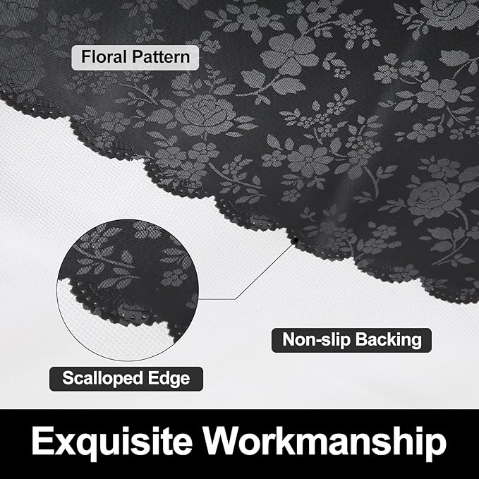 Smiry Rectangle Table Cloth, Waterproof Heavy Duty Vinyl Tablecloths, Wipeable Washable Table Cover for Kitchen and Dining Room (Black, 70" X 90")