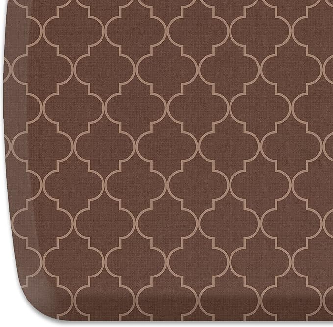 GelPro Elite Premier Anti-Fatigue Kitchen Comfort Floor Mat, 20x48”, Trellis Walnut Stain Resistant Surface with Therapeutic Gel and Energy-Return Foam for Health and Wellness