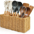 Extra Large Cooking Utensil Holder for Kitchen Counter Utensils Storage Organizer Caddy for Countertop Spatula Holder Big Utensil Crocks Jar Wicker Kitchen Tool Table Holders Decor Accessories