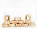 Natural Rattan Napkin Ring Set of 12 - Beautiful Elegant Decorative Napkin Holder for Dining Table Décor, Easter, Farmhouse, Wedding, Party, Family Gathering, New Year & Everyday Use