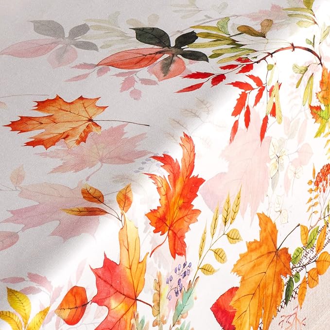 Maison d' Hermine Table Cloth Rectangle Table 100% Cotton 70 x 108 Inches Fall Tablecloth Reusable Everyday Use for Thanksgiving Christmas Decorations Dining Farmhouse Party (Amarante)