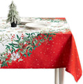 Maison d' Hermine Table Cloth Rectangle Table 100% Cotton 70 x 108 Inches Fall Tablecloth Reusable Everyday Use for Thanksgiving Christmas Decorations Dining Farmhouse Party (Noel)