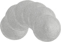 SHACOS Christmas Silver Glitter Round Placemats Set of 6 Sparkle Bling Place Mats Glitz Table Mats for Holiday Home Party Wedding Festive Table Decoration (6, Silver)