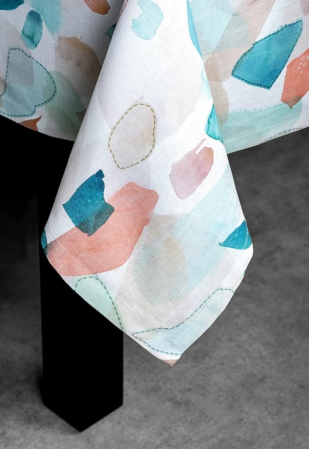 Maison d' Hermine Table Cloth Square Table 100% Cotton 54 x 54 Inches Tablecloth Reusable Decorative for Dining Room Farmhouse Home Valentines Day Decorations Spring Summer - Summer Picnic