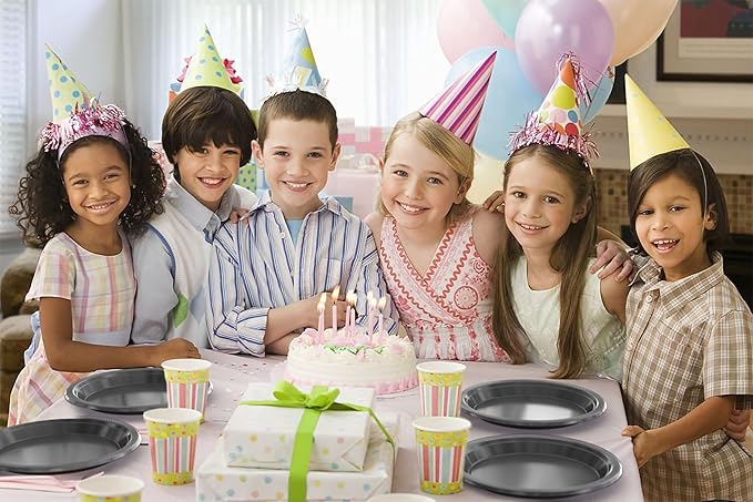 Party Solids Silver Plastic Plates For Party 10" Silver Disposable Plates Heavy Duty 100 Pcs Plastic Dinnerware Sets Heavy Duty 350 GSM Disposable Dinnerware Set