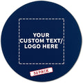 50 Round Foam Bud Coasters Pack, 4 inch - Customizable Text, Logo - PU Foam, Party Favor - Navy Blue