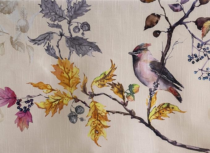 Maison d' Hermine Table Cloth Rectangle Table 100% Cotton 60 x 120 Inches Fall Tablecloth Reusable Everyday Use for Thanksgiving Christmas Decorations Dining Farmhouse Party (Equinoxe - Beige)