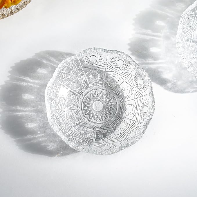 kanpura Soy Sauce Dishes, Small Dipping Sauce Cups and Bowls, Serving Dishes for Condiments, Snacks, Glass Sauce Dipping Bowls, Dishwasher Safe, 3.9 Inch, Set of 6, Clear