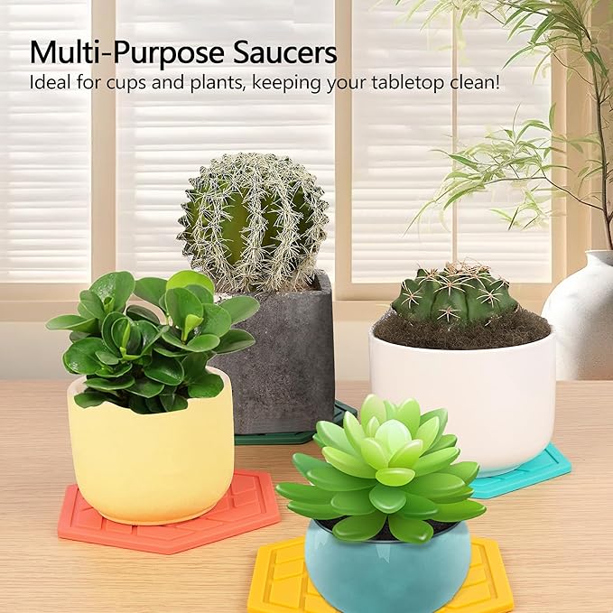 Silicone Drink Coasters Set of 8,Flexible & Heat-Resistant - Perfect for Home Decor & Table Protection (Variety Mix 8)