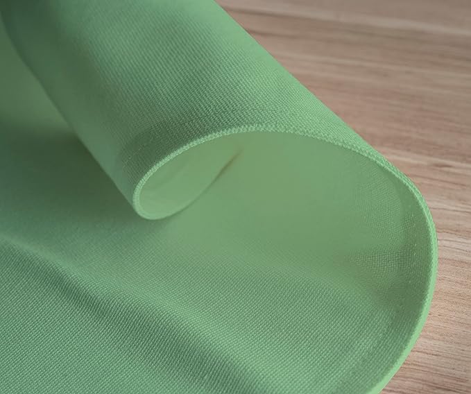 Calicot Placemats Set of 6 100% Cotton Washable Cloth Place Mats, Reusable Table Mats for Spring/Summer & Thanksgiving Christmas Decorations Kitchen Dining Party Wedding (Fair Green, 13" x 19")