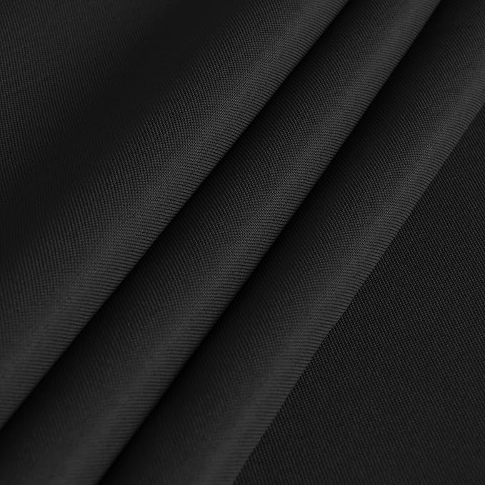 sancua Rectangle Tablecloth - 60 x 102 Inch - Stain and Wrinkle Resistant Washable Polyester Table Cloth, Decorative Fabric Table Cover for Dining Tables, Buffet Parties and Camping, Black