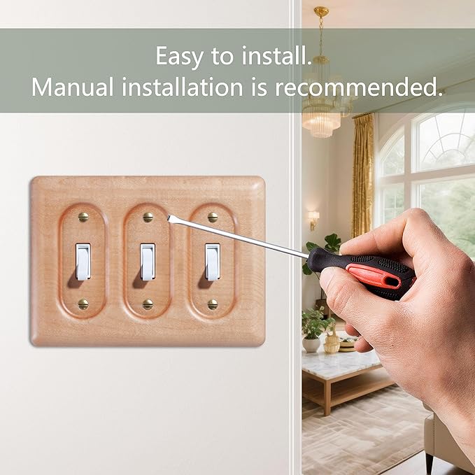 Elegant Maple Wood Cover Plate For Toggle Light Switch 3 Toggle Light Switch Cover Plate