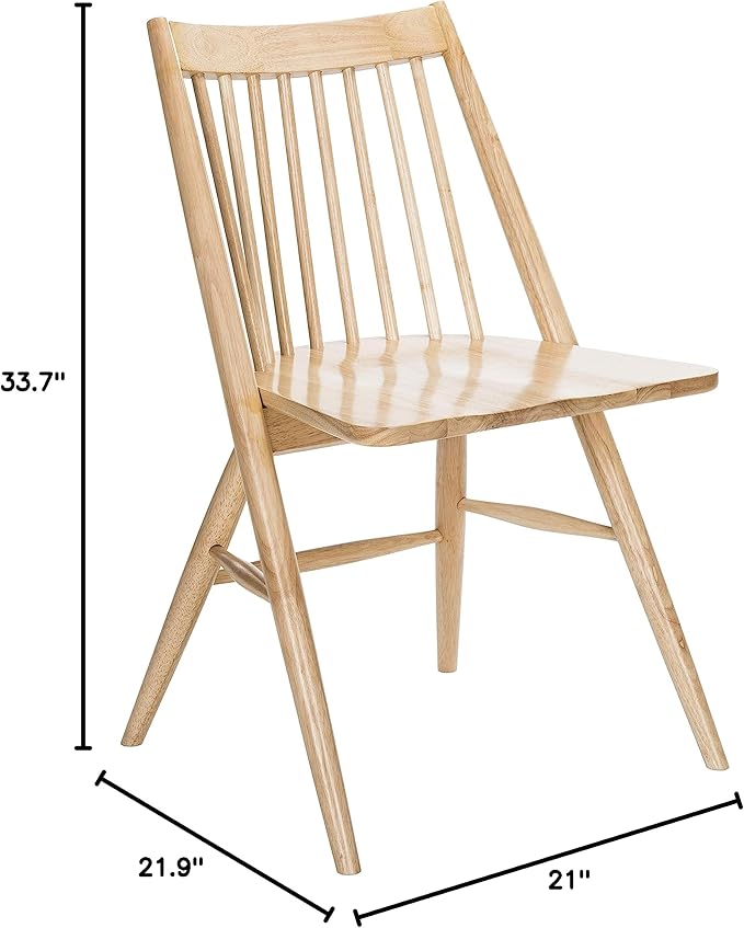Safavieh Home Collection Wren Natural 19-inch Spindle Dining Chair (Set of 2)