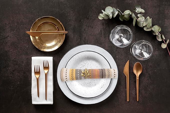 ACCENTHOME 100% Cotton Salsa Stripe Napkin Set of 12 18x18 inch Beige/Mustard Multicolour Dinner Napkins - Washable Soft Premium Hotel Quality Reusable Perfect Table Linen for Family Dinners Wedding