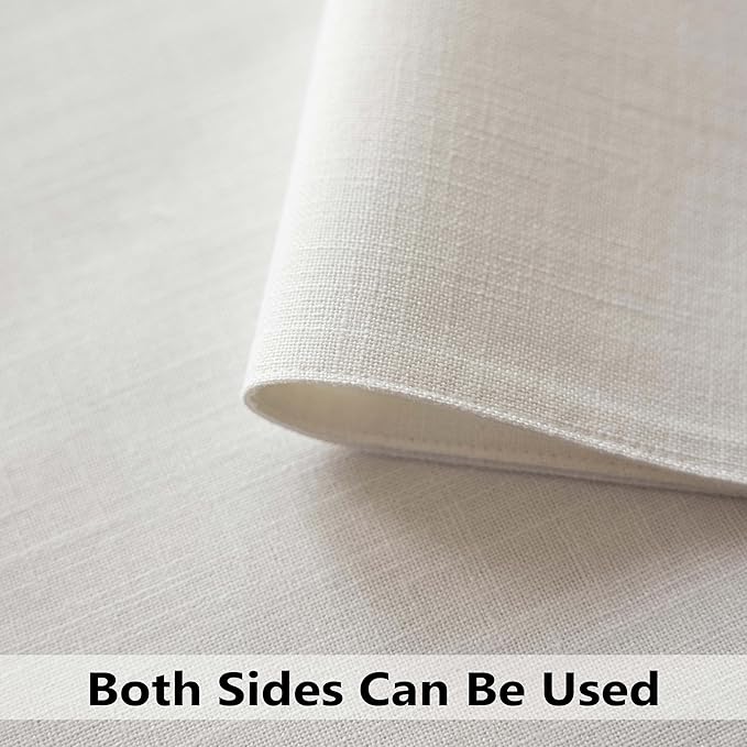 Demetex White Placemats Set of 4 Heat Resistant Cloth Place Mats Linen Dining Table Mats for Wedding Party Valentines Decorations, Pure White