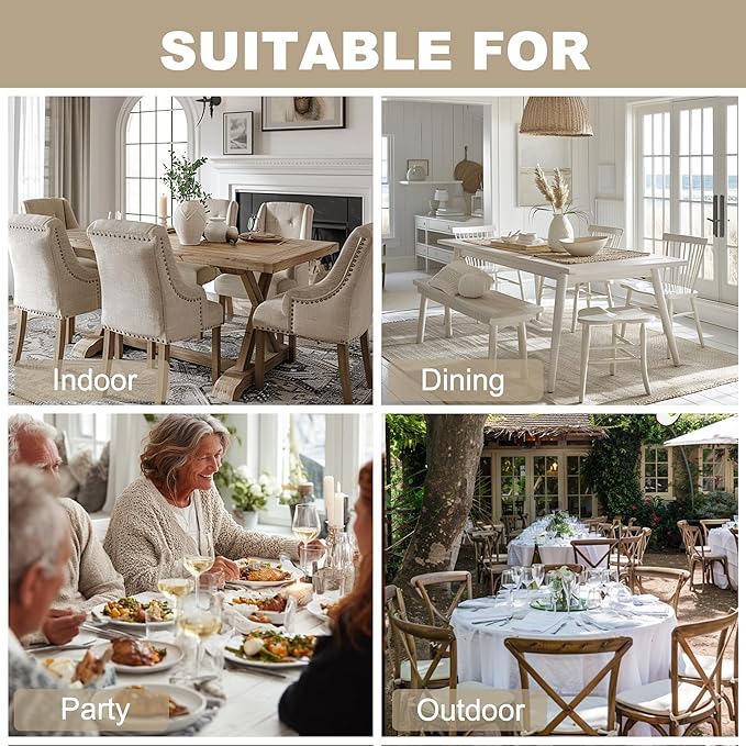 Hiasan 2 Pack Faux Linen Rectangle Tablecloth - Wrinkle and Stain Resistant Washable Table Cloth for Kitchen Dining Room Holiday Table Cover for Party Dinner, Black, 54 x 120 Inch