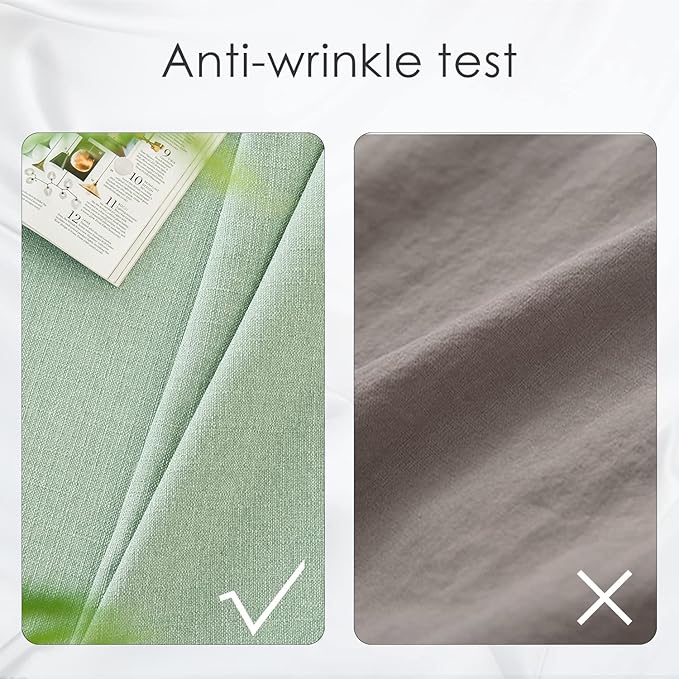 BALCONY & FALCON Rectangle Tablecloth Washable Wrinkle Resistant and Water Proof Table Cloth Decorative Linen Fabric Tablecloths for Dining Parties Kitchen Wedding Outdoor Use (Celadon Green, 55x70)