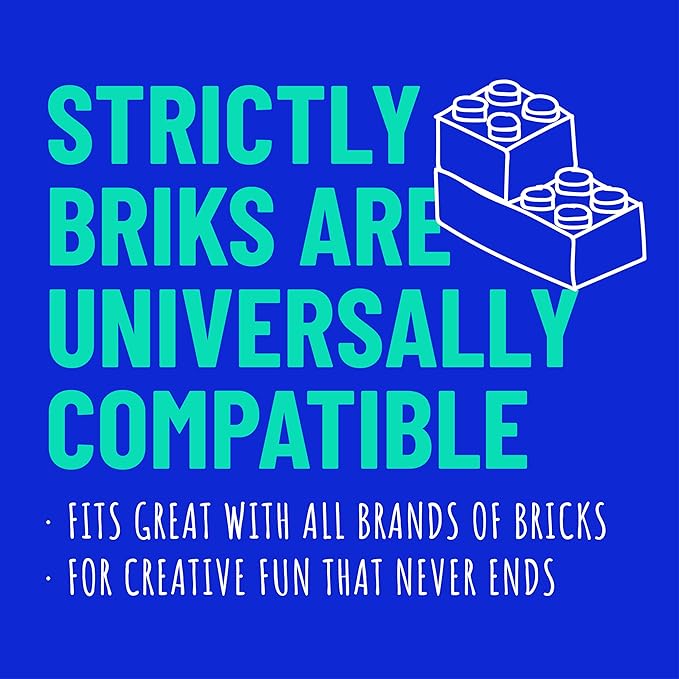 Strictly Briks Stackable Baseplates - 12 Pack 10"x10", 32x32 Studs, Compatible with Lego for Building City Scenes, Foundation, Displays Bricks on Play Table, Kids Easter Gift, Vibrant