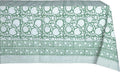 ATOSII Shalimar Green 100% Cotton Square Fall Tablecloth, Handblock Floral Table Cloth Linen for Kitchen Dining I Parties Wedding Outdoors Christmas Thanksgiving I Fall Home Decor 60 X 60 Inches