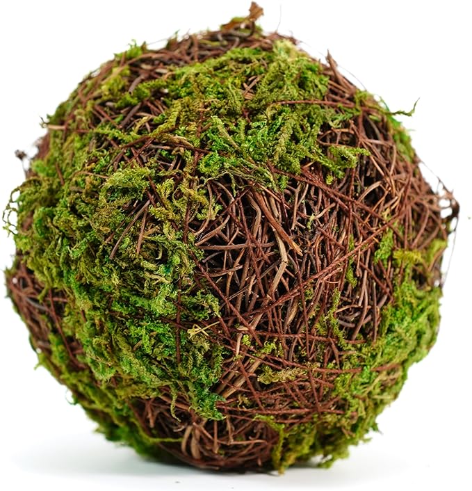 BYHER Decorative Moss Balls Set - 18pcs Fake Moss Balls for Bowl Fillers, Centerpiece Decor, Home Decor, Vase Fillers, Wedding Decor, Table Arrangements, Coffee Accents, DIY Crafts (Mix-Set of 18)
