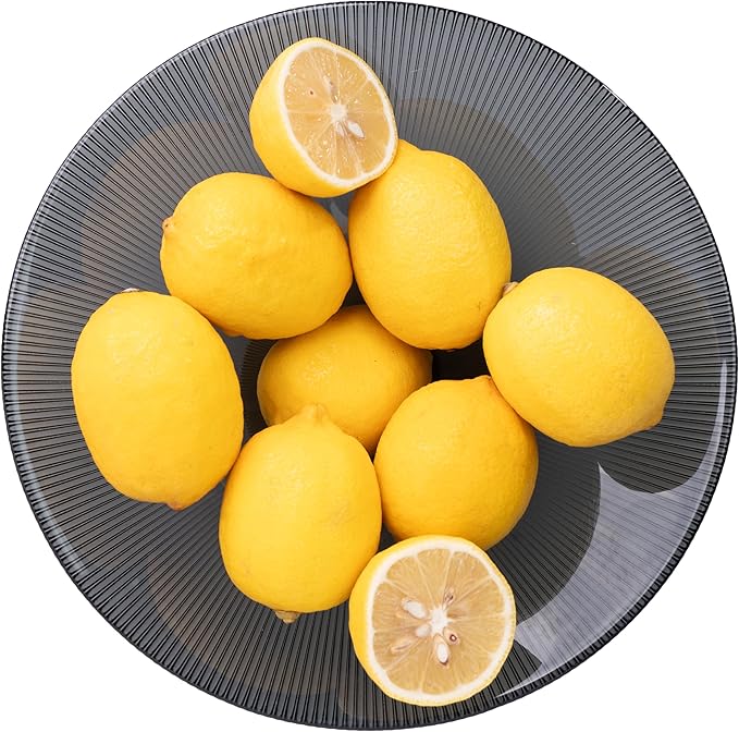 Tapered Glass Decorative Bowl (Gray), 9.8 Inches Handblown Striped Design Fruit Bowl with Rust-Resistant Metal Base for Home Decor, Table Centerpiece, Kitchen Island and Dining Decor