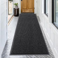 OLANLY Front Door Mat Indoor Outdoor Entrance, Waterproof Heavy Duty Doormat, Fade Resistant, Low Profile, Easy Clean Patio Porch Welcome Floor Mats for Entry, 71x34, Off-Black