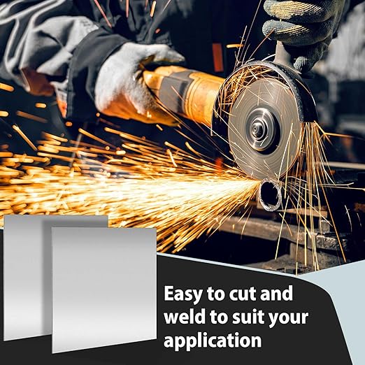 12 x 12 Inch 16 Gauge Mild Steel Sheet Metal Plate, Square Weldable Carbon Cold Rolled Panels for Industrial DIY Welding, Craft Use Accessories, Easy Formability Smooth Surface