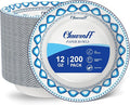 12 oz 200 Pack Paper Bowls Bulk, Soak Proof Heavy Duty Paper Bowls, Cut Proof Small Soup Bowl, Disposable Bowl for Party, Birthday and Picnic