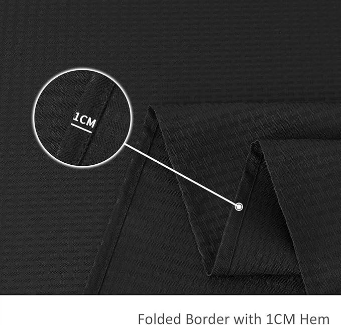 maxmill Square Jacquard Tablecloth Waterproof Spillproof Wrinkle Resistant Soft Weaved Design Table Cloth for Dinner and Party Washable Fabric Cover, Indoor and Outdoor Use, 60 x 60 Inch, Black