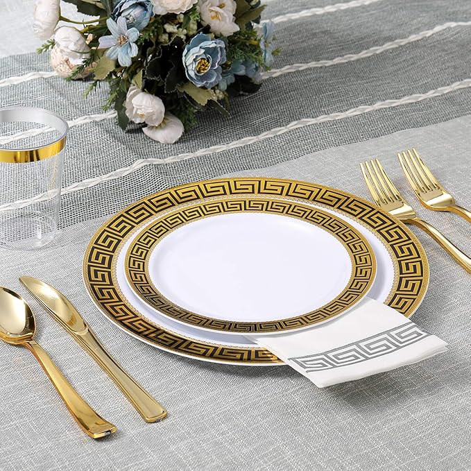 Vplus 200 PACK Guest Towels Disposable Bathroom, Decorative Bathroom Napkins, Soft and Absorbent Disposable Dinner Napkin Cloth Like for Kitchen, Weddings, Thanksgiving, Christmas Party
