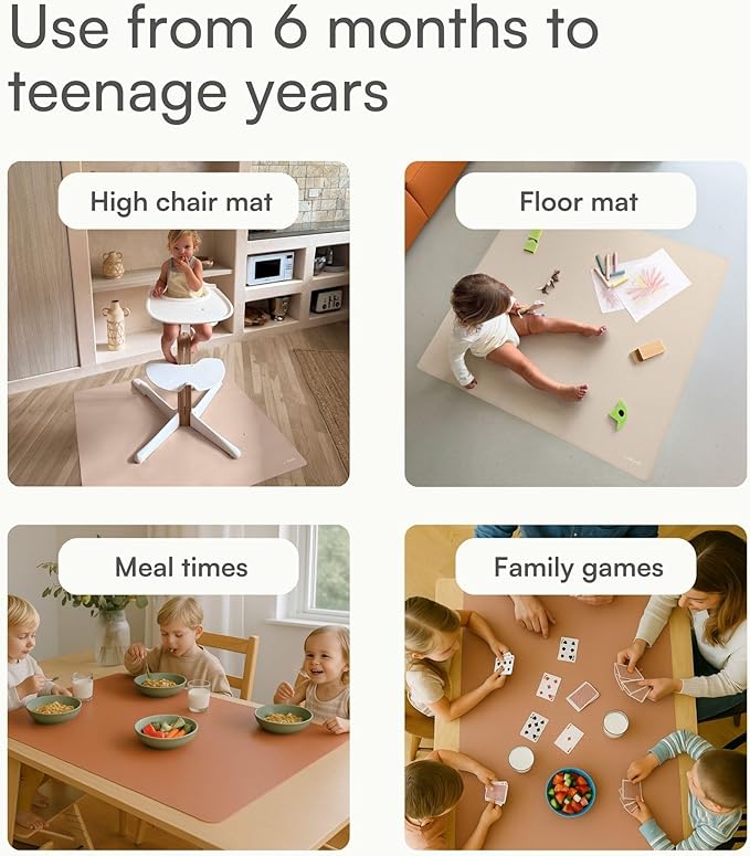 Table Craft Mat to Protect Dining Table, 38"x39.4" Craft Mess mat Great for Childrens Crafts and Play Protect Your Furniture from Spills and Mess Easy to Clean, Heat Resistant (Terracotta, 38" 39.4")