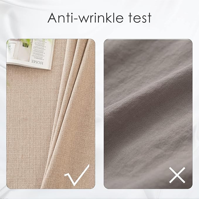 BALCONY & FALCON Rectangle Tablecloth，Washable Wrinkle Resistant and Water Proof Table Cloth, Decorative Fabric Tablecloths for Dining Parties Kitchen Wedding and Outdoor Use (Beige, 47×47)