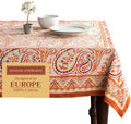 Maison d' Hermine Table Cloth Rectangle Table 100% Cotton 60 x 108 Inches Fall Tablecloth Reusable Everyday Use for Thanksgiving Christmas Decorations Dining Farmhouse Party (Palatial Paisley)