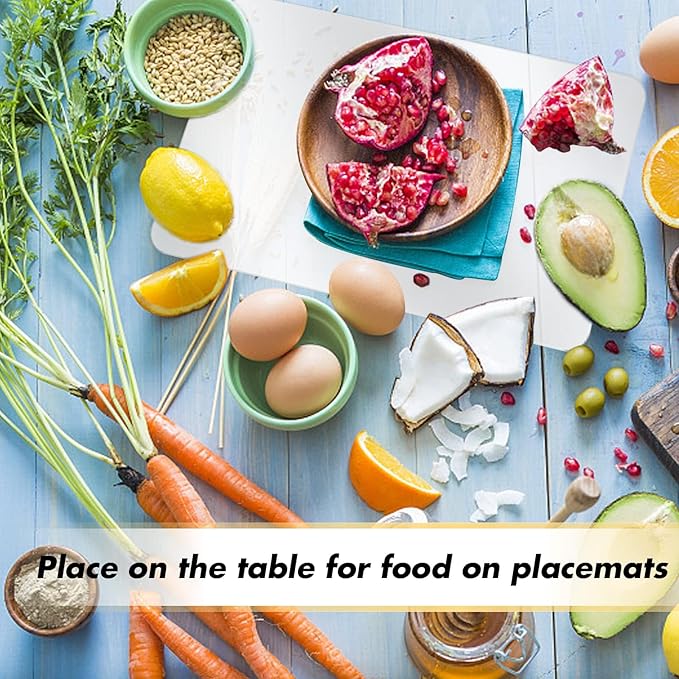 Tecmisse 30 PCS Plastic Placemat Heat Resistant Washable Table Mats, Clear Placemats for Table, Dining, Kitchen, Crafting and Shelf Liner, 17 x 11 Inch