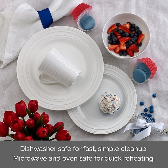Mikasa 5224193 Ciara 16-Piece Dinnerware Set, Service for 4
