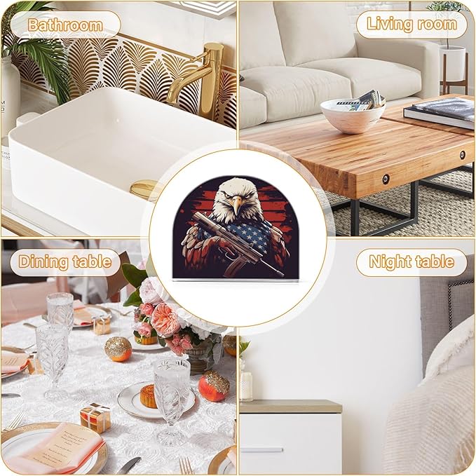 Napkin Holder National Flag Crystal Clear Acrylic Napkin Holders Paper Napkin Holder Dining Table Dispenser for Kitchen Restaurant Home Decor Bar Accessories