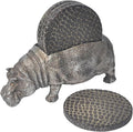 Hippo Coasters Set of 4 Full Size Rustic Coasters，Rustic Lake House Decor，Return to The Ancients Lodge Decor for The Home
