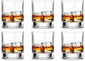 LUXU Whiskey Glasses-Premium 11 OZ Scotch Glass Set of 6 /Old Fashioned Whiskey Glasses/Style Glassware for Bourbon/Rum glass,Clear