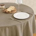 Tablecloth Linen Textured Waterproof & Stain Resistant Table Cloth Wrinkle Free Decorative Fabric Farmhouse Table Cover for Dining/Party/Buffet/Wedding, 60 x 60 Inch, Mocha