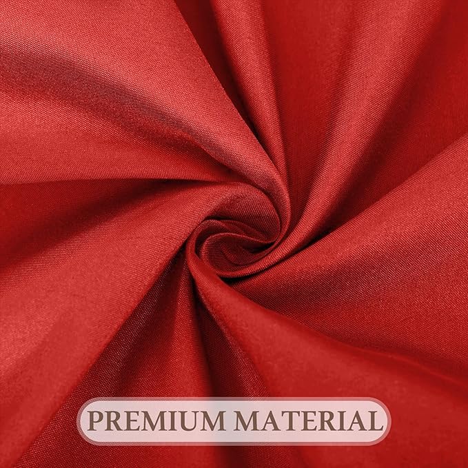 8 Pack Red Round Tablecloth 90 Inch Valentine’s Day Red Table Cloth, Washable Polyester Fabric Stain and Wrinkle Resistant Table Cover for Party Wedding Buffet Dining Banquet Anniversary