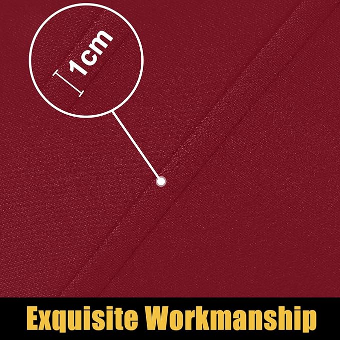 Smiry Rectangle Picnic Table Cloth, Waterproof Elastic Fitted Tablecloths for 8 Foot Tables, Washable Polyester Table Cover for Camping, Indoor and Outdoor (Wine Red, 30"x96")