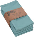 ACCENTHOME Accent Home 100% Cotton Napkins, Delicate Cloth Napkins for Dinners, Parties and Weddings，18 x 18 Inch Set of 12 - Blue