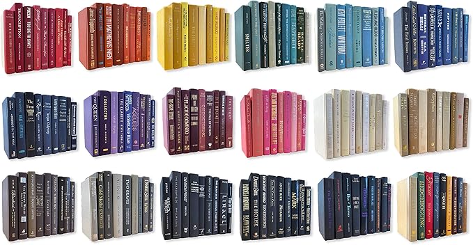 Real Books by Color® (Set of 7, Custom) Decorative Bookshelf Home Decor Shelf Styling Photo Prop