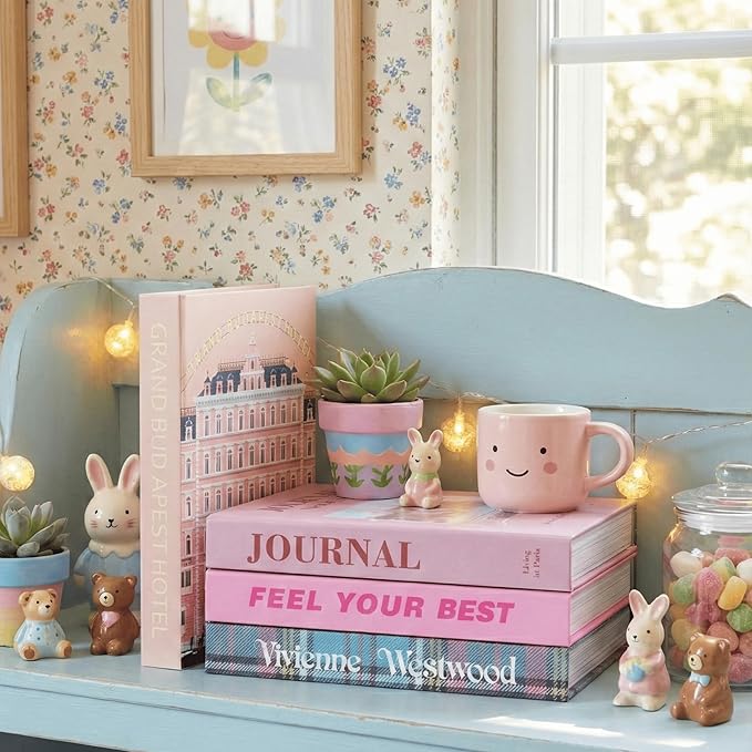 Velvet Medium | 4 PCS Faux Decorative Books for Home Decor | Not Real Books (Cardboard Boxes) | Coffee Table, Shelf Styling & Modern Aesthetic Accent Pieces for Living Room, Office
